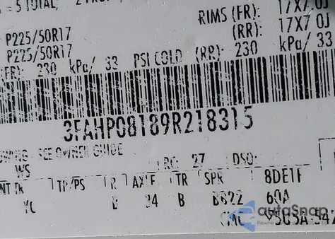 2009 Ford Fusion Sel from USA, damaged, VIN 3FAHP08189R218315